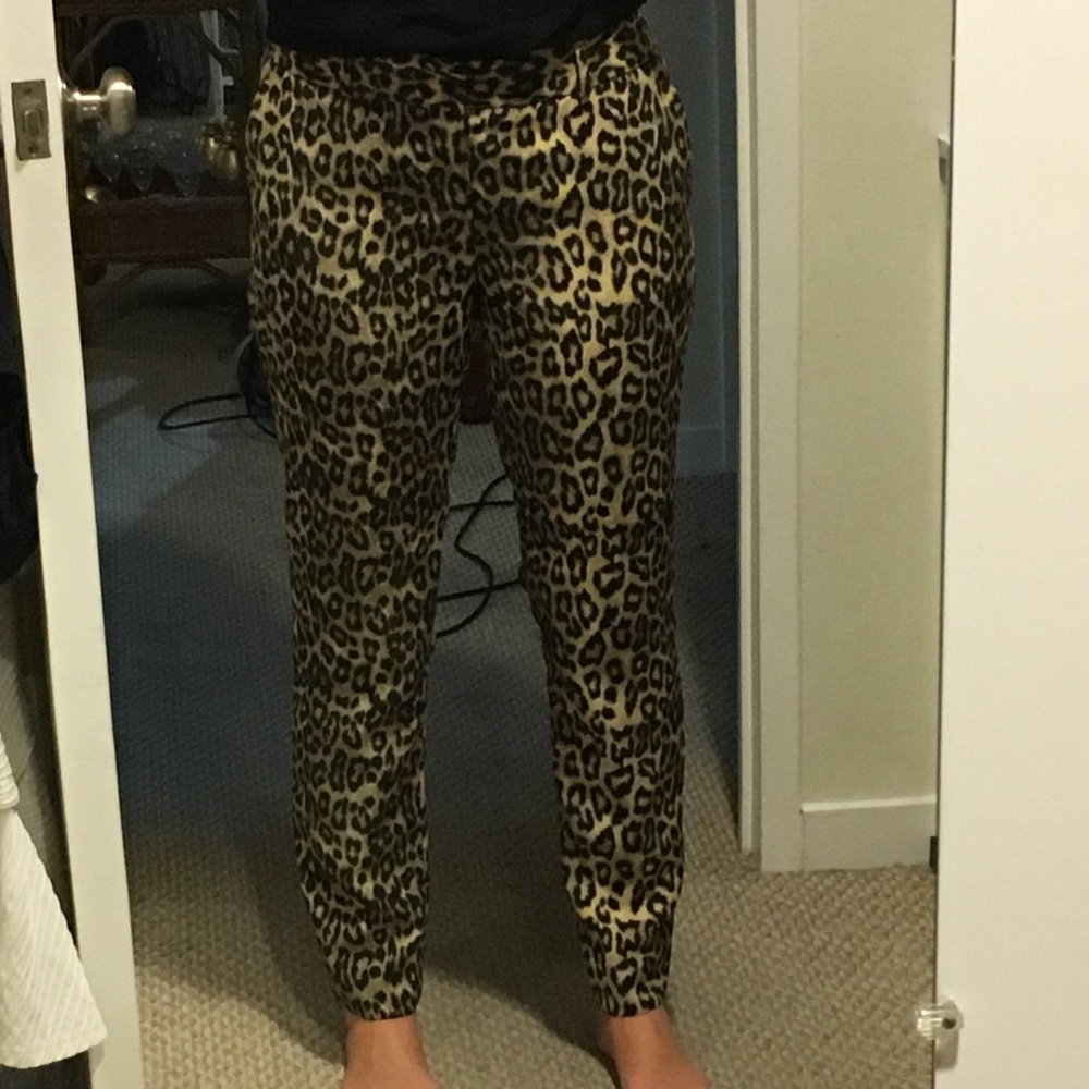 Banana republic leopard print trousers